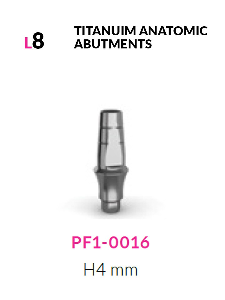 Anatomic abutment H4mm L8mm | PF1-0016