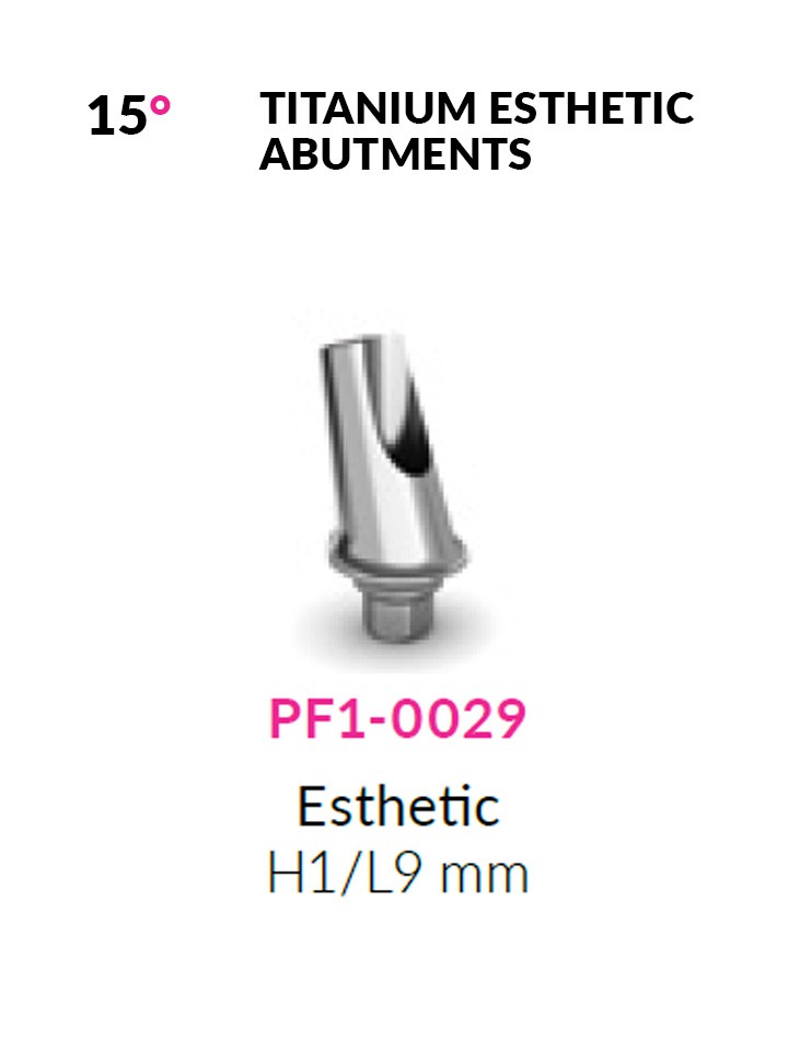 Abutment Estetico in titanio H1mm 15° | PF1-0029