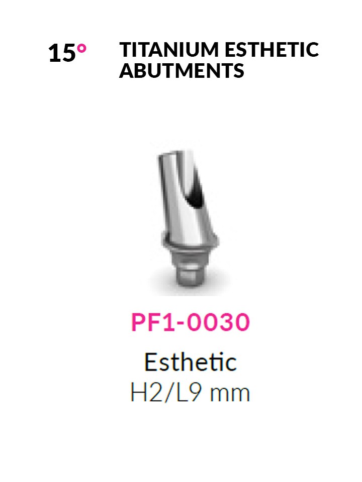 Abutment Estetico in titanio H2mm 15° | PF1-0030