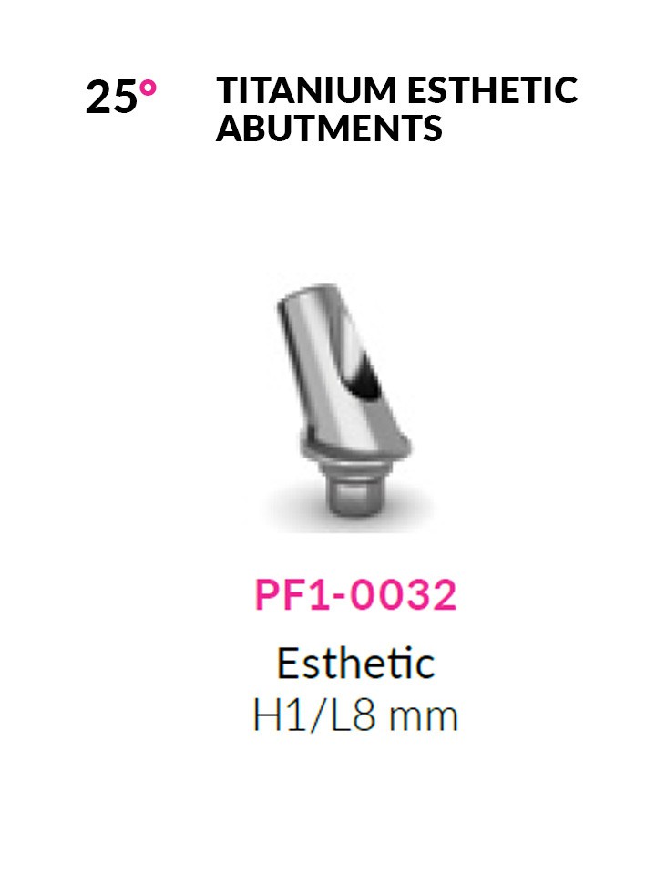 Abutment Estetico in titanio H1mm 25° | PF1-0032