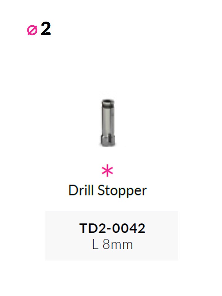 Stopper per fresa dia.2mm L8mm  | TD2-0042