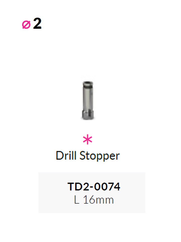 Stopper per fresa dia.2mm L16mm  |  TD2-0074