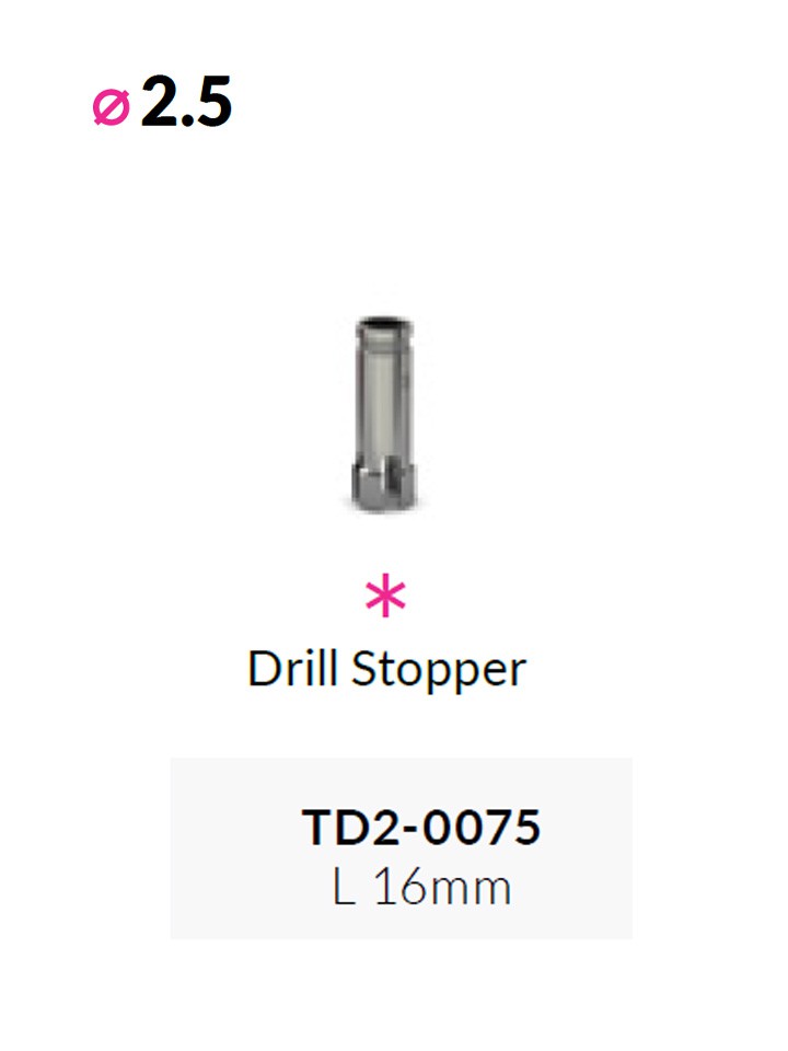 Stopper per fresa dia.2.5mm L16mm  |  TD2-0075