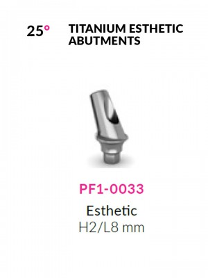 Abutment Estetico in titanio H2mm 25° | PF1-0033
