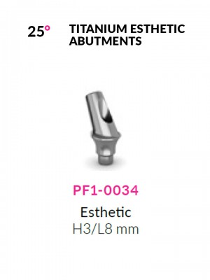 Abutment Estetico in titanio H3mm 25° | PF1-0034
