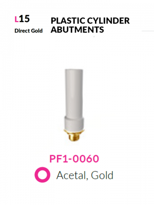 Cilindro in plastica calcinabile rotazionale  con base in oro | PF1-0060